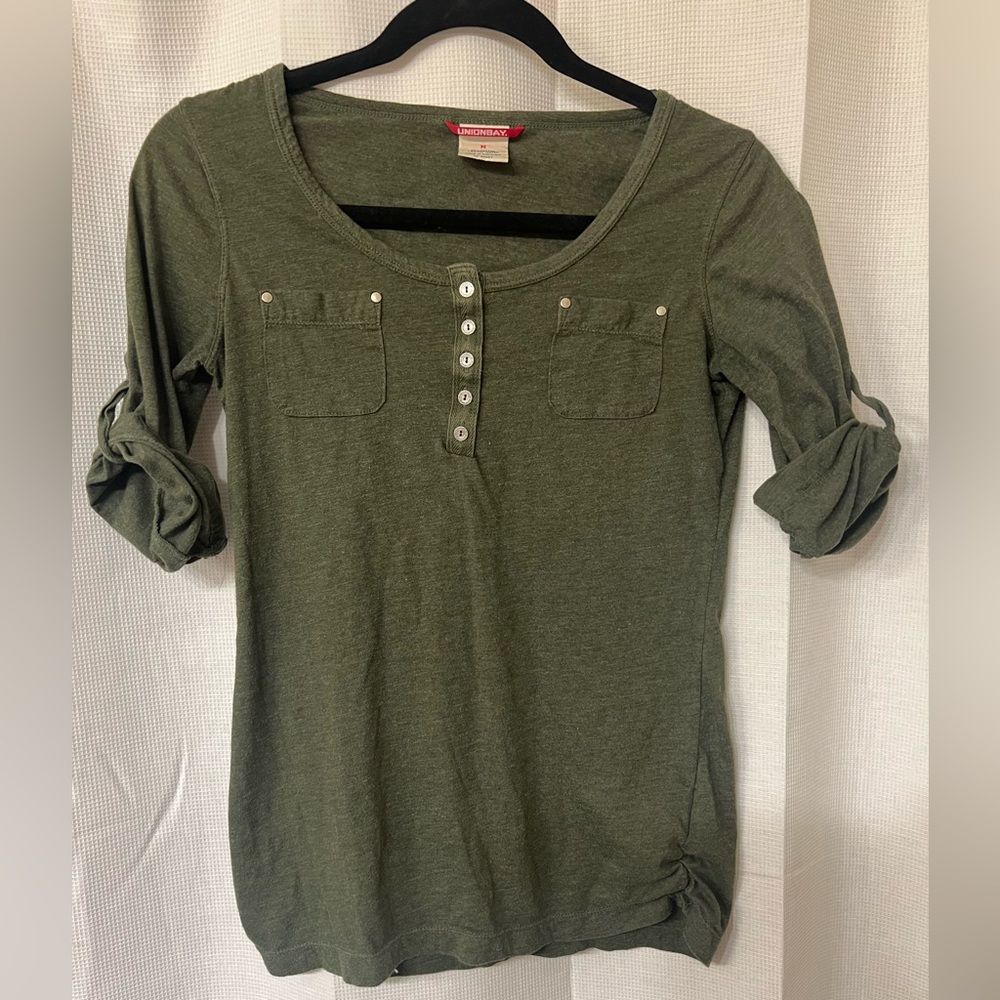 Henley short sleeve 90s Joey potter Dawson creek fashion Mosscore size medium